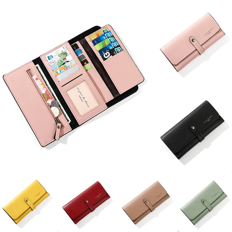 

Новинка 2020, модные женские кожаные длинные клатчи, кошельки, большая вместительность, Много отделов, на молнии, дизайнерские женские одното...