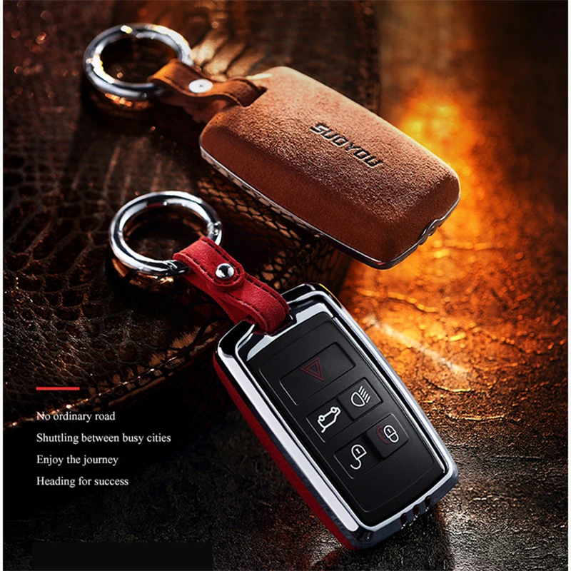 Замшевый кожаный чехол для ключей Land Rover A9 Range Sport Evoque freelander 2 Jaguar XE XJ Xjl XF C X16 V12