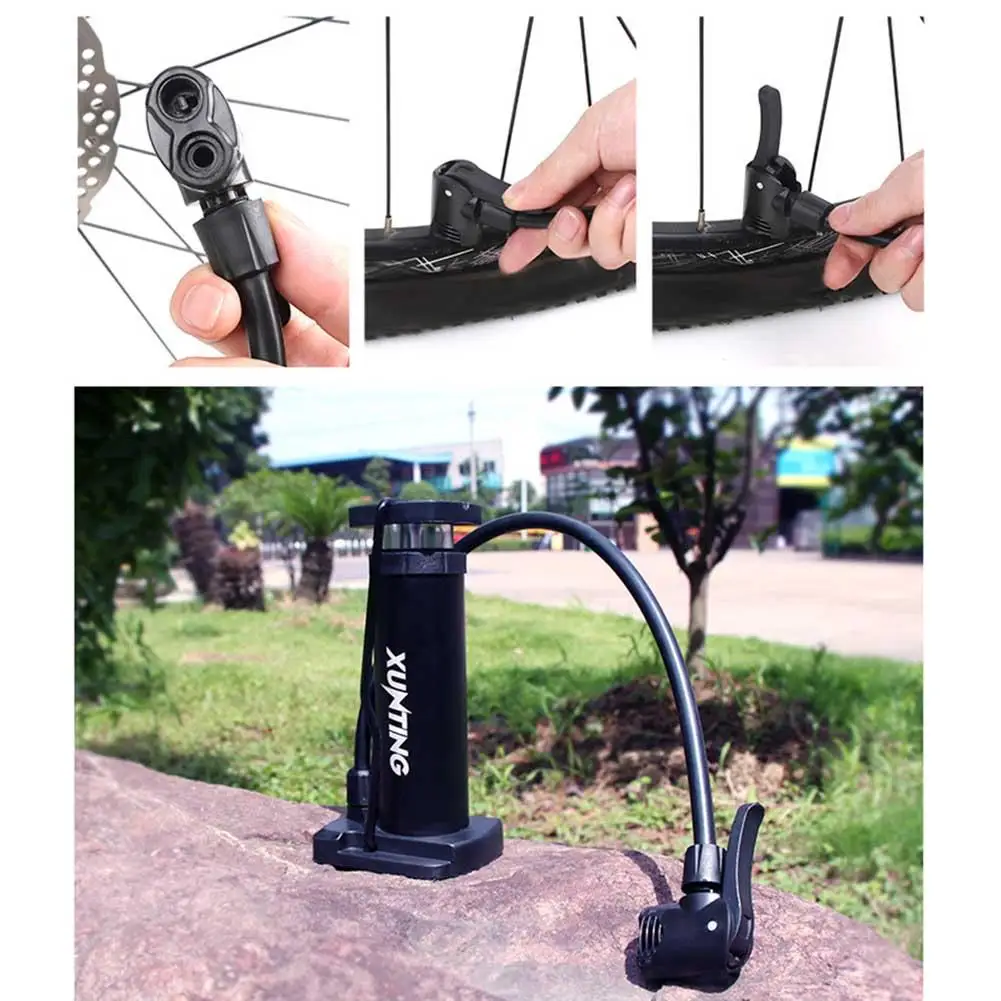 

Mini Bike Pump Portable Bicycle Tire Air Inflator Tire Pump Hand Foot Activated Bike Pump with Gas Needle for Road Mountain Bike