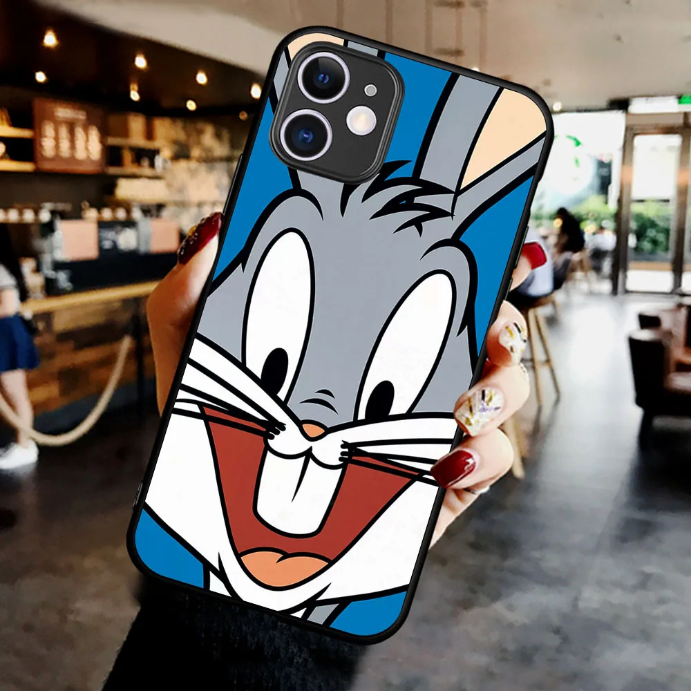 

Funny Cartoon Bugs Bunny Soft Silicone Cover Phone Case For iPhone 11 12 Pro Max 8 7 6 6S Plus XR X XS Max 5 5S SE 2020 Fundas
