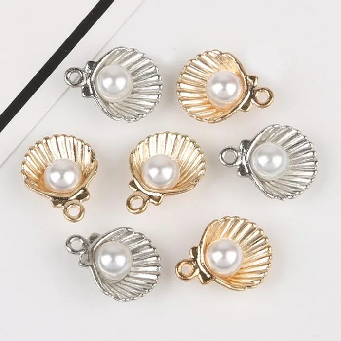 11*15mm Zinc Alloy Metal Enamel Shell Charms Pendant for DIY Earring Bracelet Jewelry Findings wh | Украшения и аксессуары