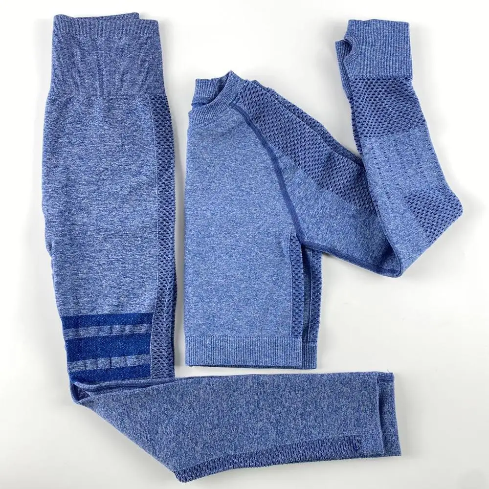 

Free Shipping Items Yoga clothes Women's Long Sleeve Top Sports Seamless leggings Gym wear Sports Complexes Sexy Jogging Clothes