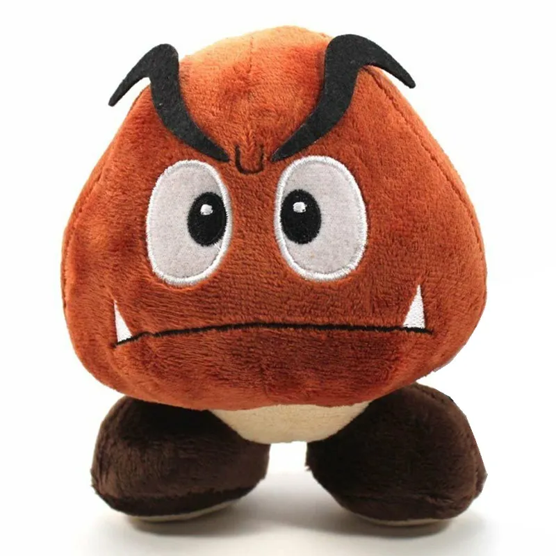Peluches de Super Mario Goomba para ni&ntilde;os, de 13CM juguetes de peluche, bonito juego cl&aacute;sico, regalos-0
