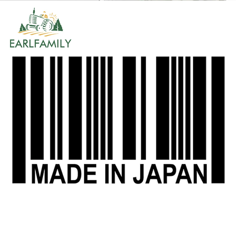 EARLFAMILY 30cm x 50cm 2x Funny Made In JAPAN Barcode Sticker Car for Cars Door Side Truck Rear Windshield Vinyl Decal | Автомобили и