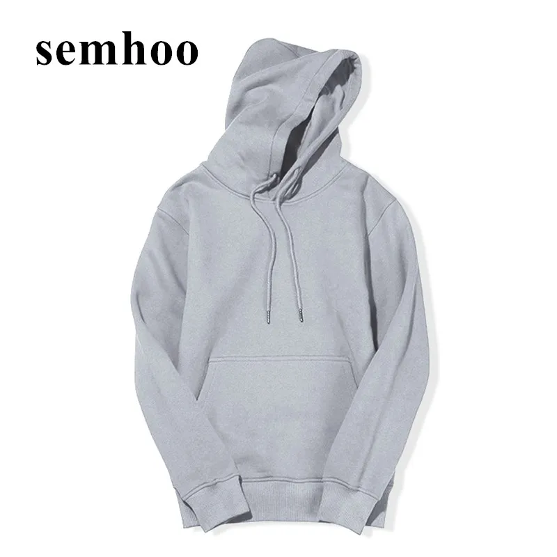 

Cotton Sweateshirts Men's Solid Color Inside Outer Hoodie Sweatershirts Print Embroidery