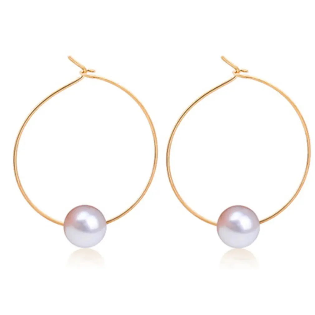 

Geometric Pearl Earrings Female Temperament Accessories Jewelry 2019