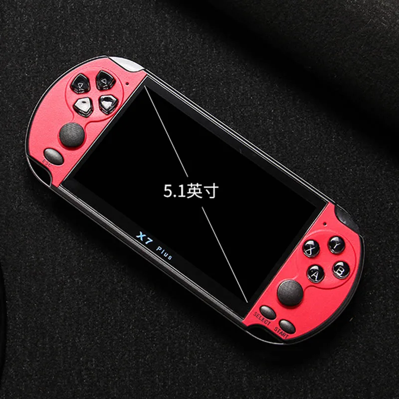 Red X7 Plus ретро мини портативная игровая консоль 64Bit 5,1 дюймов HD портативный ручной игровой плеер встроенный 3000+ игровая консоль - Цвет: Red