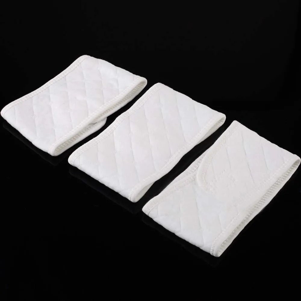 Шнур для ухода за животом новорожденных 3 шт. мягкий дышащий белый хлопковый шнур