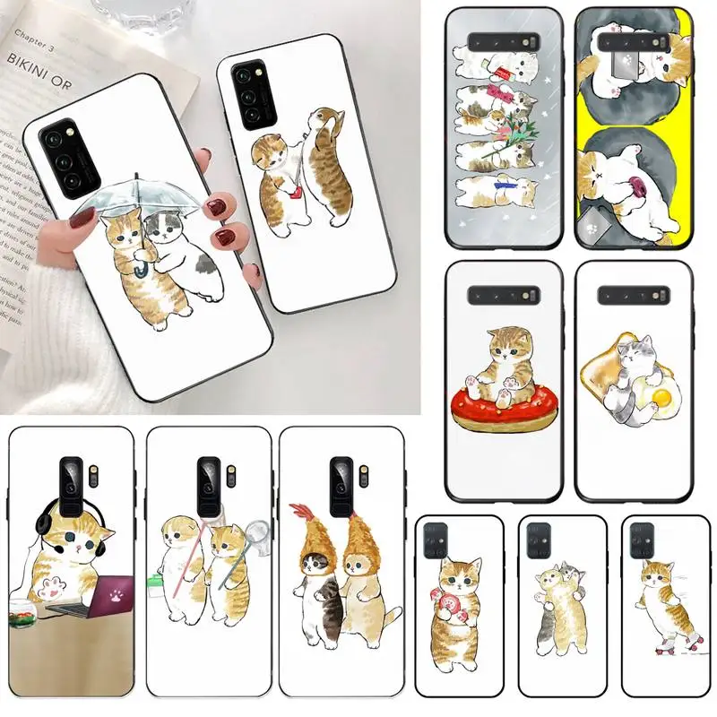 

USAKPGRT Funny Cat Phone Case for Samsung S20 plus Ultra S6 S7 edge S8 S9 plus S10 5G lite 2020