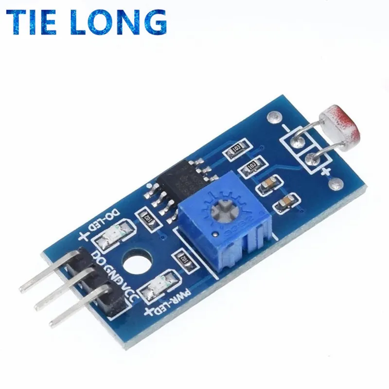 Светочувствительный модуль датчика сопротивления яркости определяет