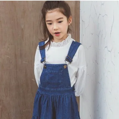 

New 2020 Spring Girls Clothing Set Baby Girls Fashion Shirt and Denim Skirt Set Kids Personality Two Piece Set for Girls, #2639