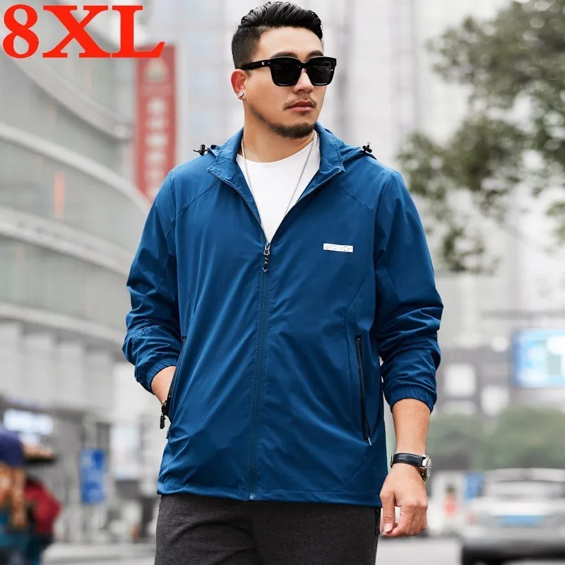 

8XL Men's 2020 plus size 7XL 6XL Autumn Casual Bomber Jacket Coat Men new Arrivals Spring Fashion Pockets Jackets Slim Fit