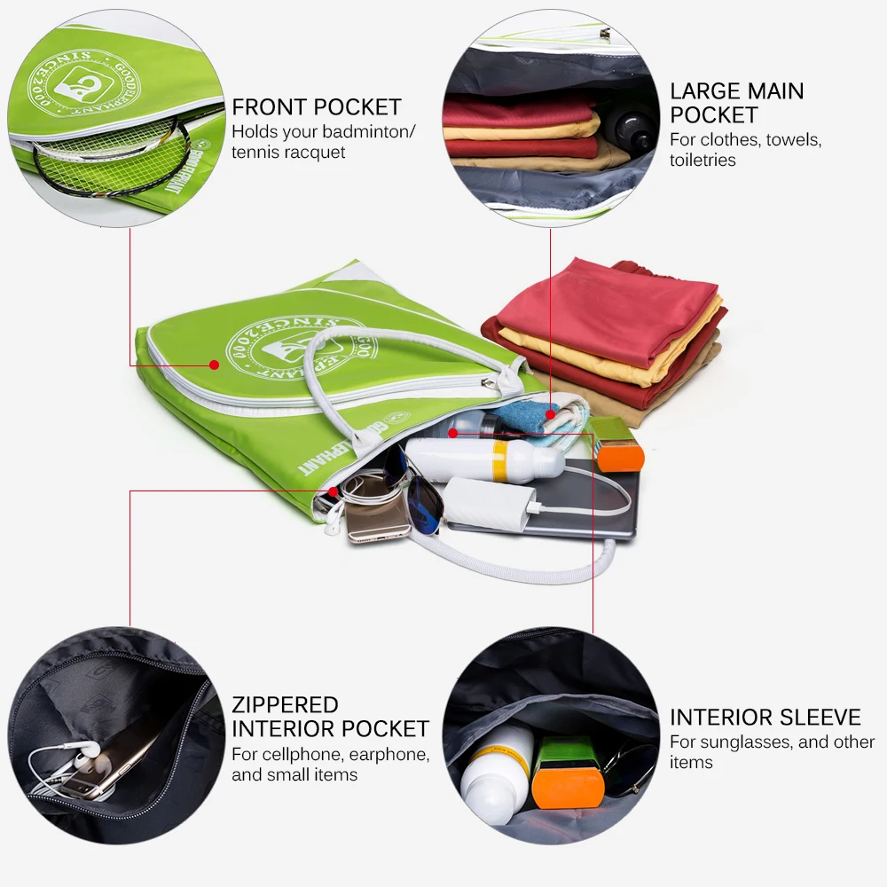 Дорожная теннисная Сумка-тоут для спорта на открытом воздухе женская и мужская |