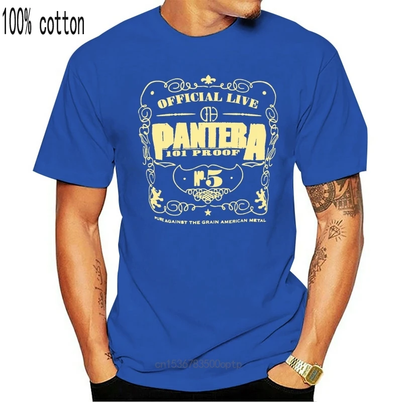 

New Official Pantera 101 Proof Men's T-Shirt TEE Shirt Gift Funny Cotton