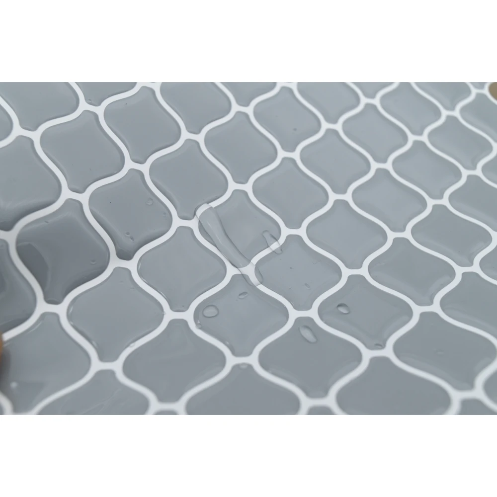 Buy 1PC 3D Lantern Shape Wall Sticker Mosaic Tiles Bricks Decoration Kitchen and Bathroom Vinyl Self-adhesive Wallpaper 250x213mm on