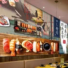 Самоклеящиеся водонепроницаемые Настенные обои на заказ, 3D обои в японском стиле, фоны для суши, ресторана, декоративные обои