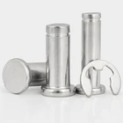 6 шт M3 Нержавеющая сталь Шпильки вал с плоской головкой, с рифленой контактный двойной кольцо дюбели позиционирования цилиндрический дюбель 12 мм-30 мм в длину