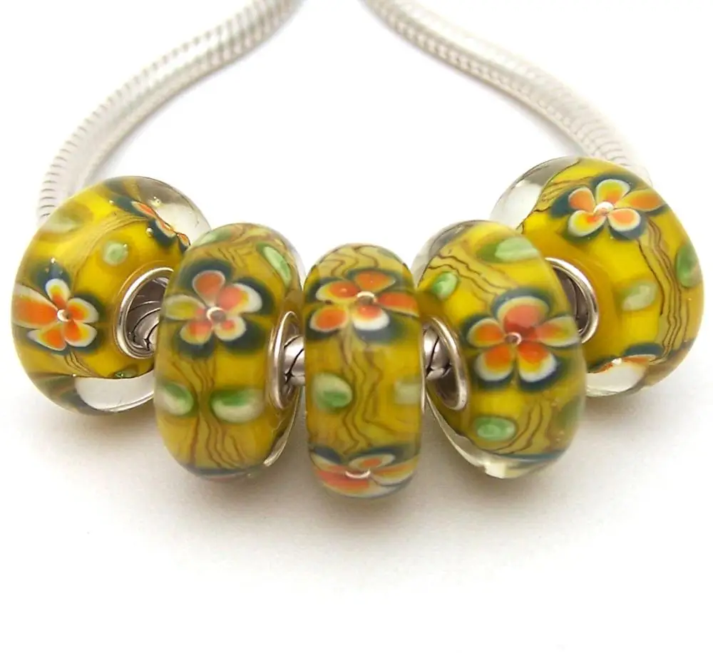 

JGWGT 1857 5X 100% Authenticity S925 Sterling Silver Beads Murano Glass beads Fit European Charms Bracelet diy jewelry Lampwork