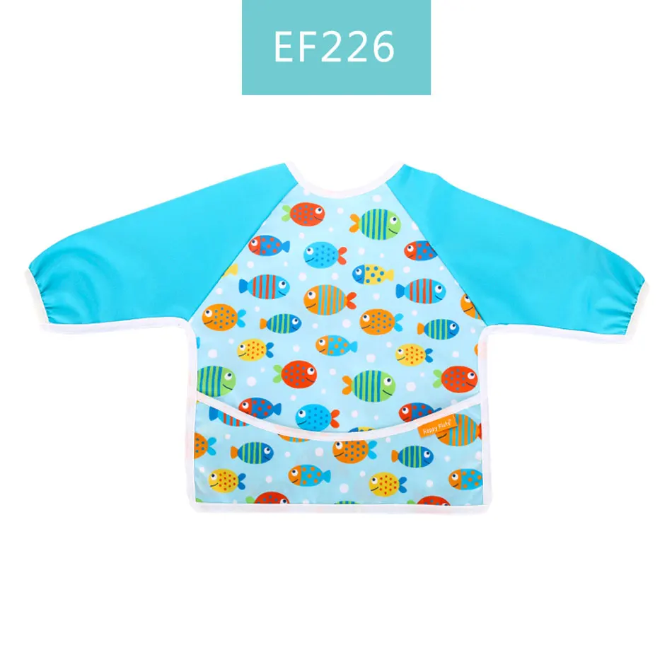 HappyFlute водонепроницаемые красочные детские нагрудники с длинным рукавом |