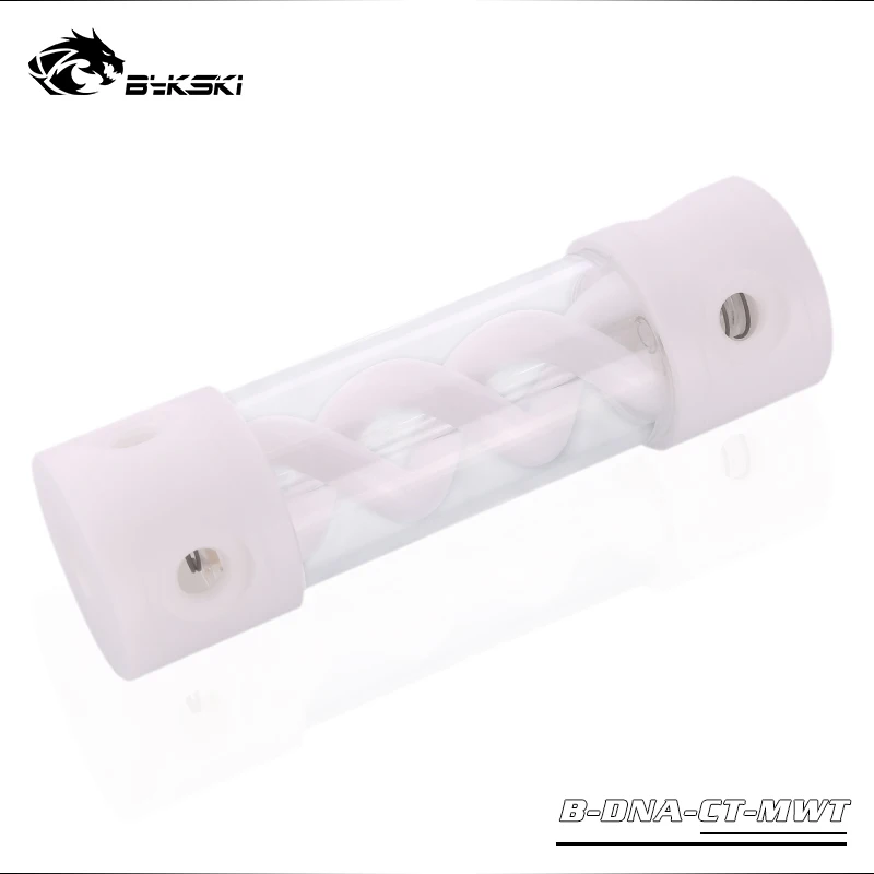 Bykski B-DNA-CT-POM, 50 мм Цилиндрические резервуары с вирусом, 180/260 мм черная крышка с помпоном, резервуары для воды с водяным охлаждением - Цвет лезвия: All White - 180