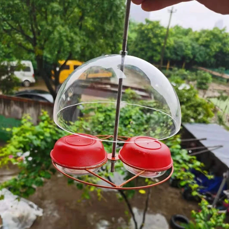 

HXBB Hummingbird Mini Feeder Squirrel Proof with Acrylic Bowl to Hold Jelly Fruit