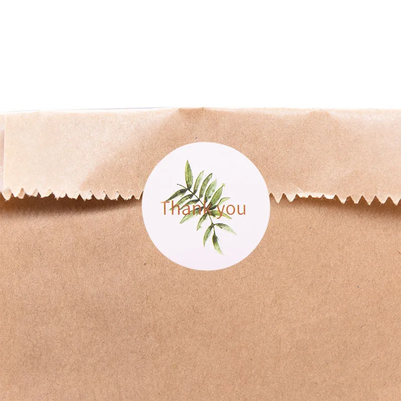 5/10 листов с днем рождения крафт-бумаги бирки спасибо ручной работы цветок самоклеющиеся наклейки выпечка торта DIY подарочная коробка украшения