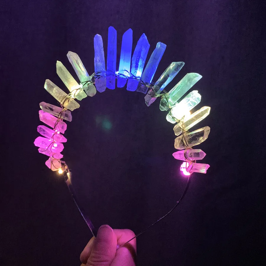 Водная аура Хрустальная корона светильник ящаяся тиара Русалка Кварцевая