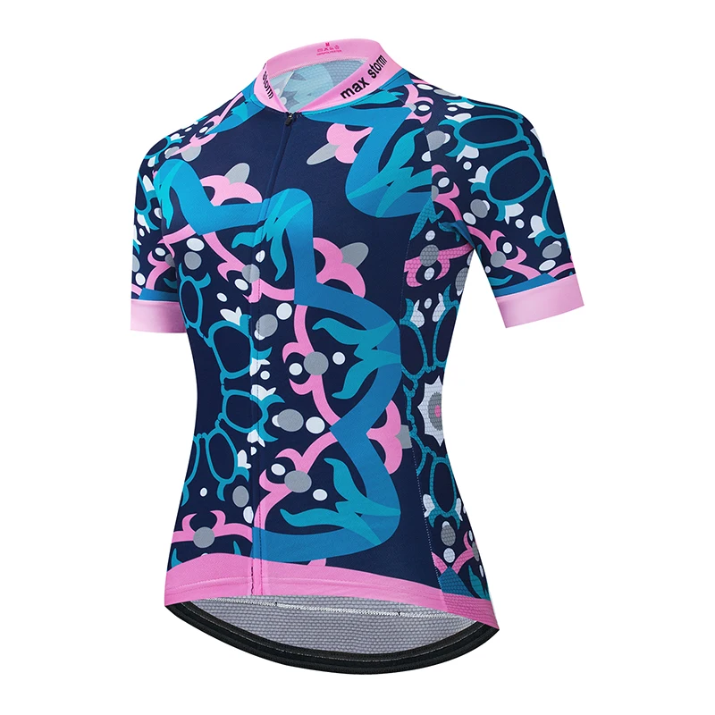 Женская командная майка для велоспорта летняя с коротким рукавом горного