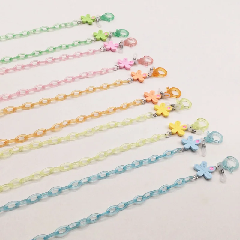 Милый мультяшный цветочный кулон длинное ожерелье маска для лица ремешок