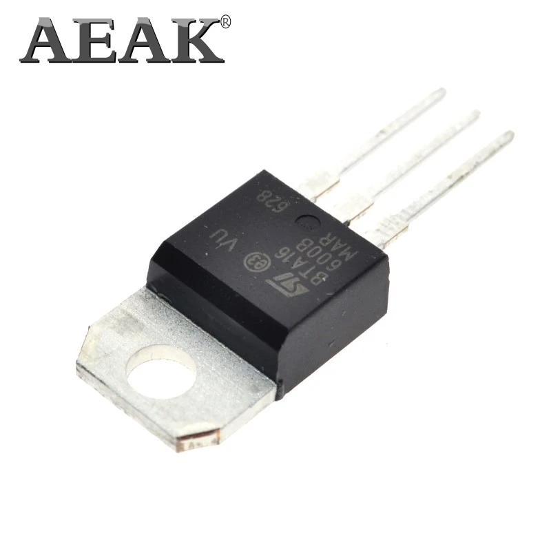 100 шт AEAK BTA16-600B BTA16-600 BTA16 Triacs 16 ампер 600 вольт TO-220 новые оригинальные стандартные триаксы