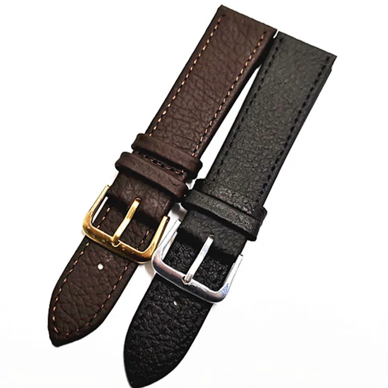 Wholesale 200PCS/Lot High Quality 12MM 14MM 16MM 18MM 20MM 22MM 24MM Genuine Cow Leather Watch Strap Genuine Leather Watch Band