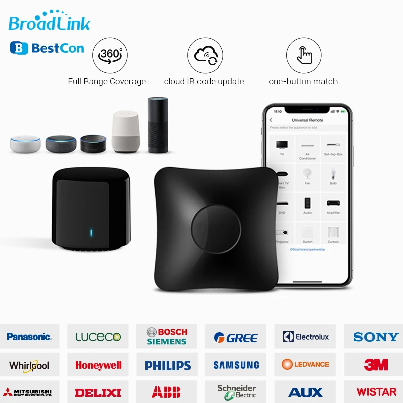 Broadlink Bestcon RM4 Pro RM4C экшн камера с Wi Fi подключением WiFi + ИК РЧ универсальное