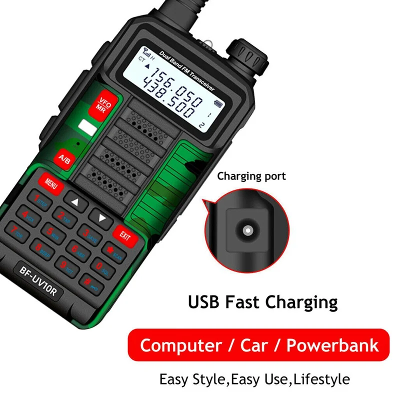 2021 BAOFENG 10 Вт Профессиональная портативная рация UV-10R 50 км 128 каналов VHF UHF