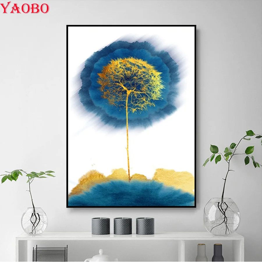 3D полная квадратная круглая Алмазная вышивка Одуванчик diy алмазная живопись