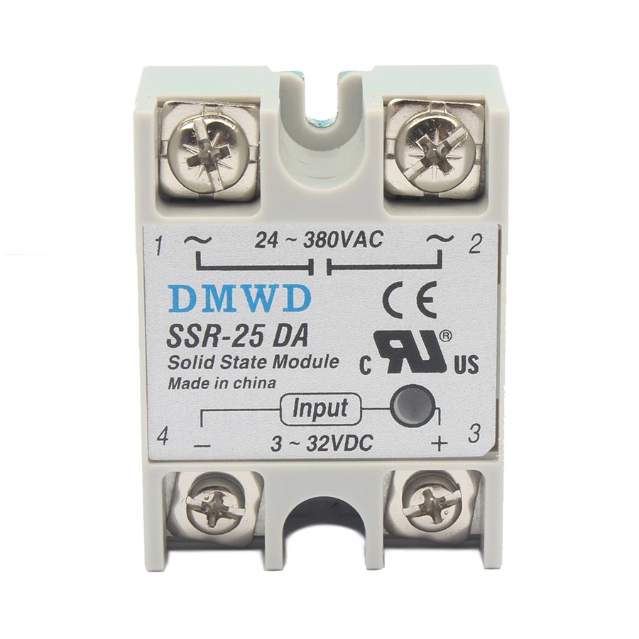 Твердотельные реле SSR-10DA SSR-25DA SSR-40DA 10A 25A 40A на самом деле 3-32 В постоянного тока в переменный 24-380V AC SSR 10DA 25DA 40DA DMWD