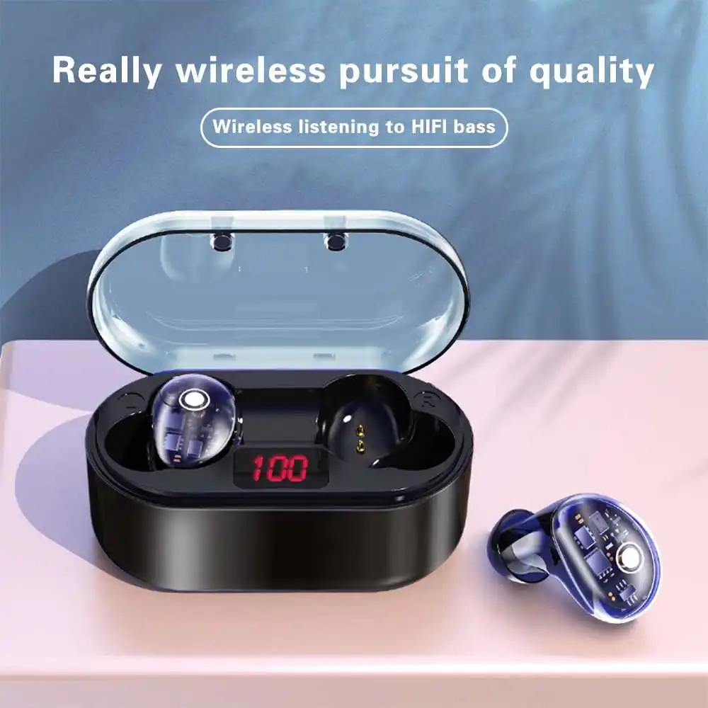 Bakeey X7 TWS Беспроводные bluetooth 5,0 наушники HiFi бас активный шумоподавление сенсорное управление прозрачные наушники с микрофоном