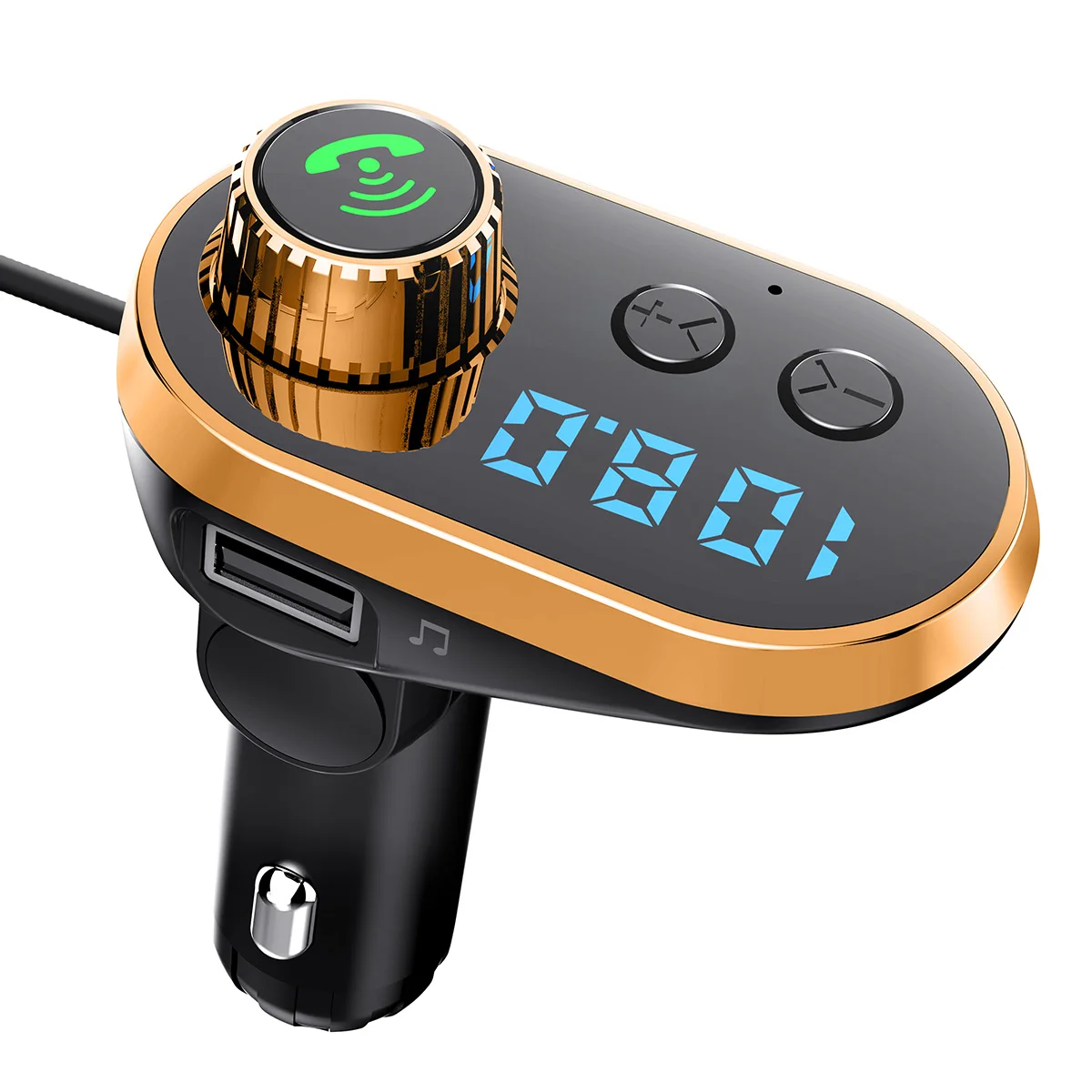 Универсальный 12 24 В черный | Оранжевый автомобильный fm передатчик Bluetooth MP3 плеер