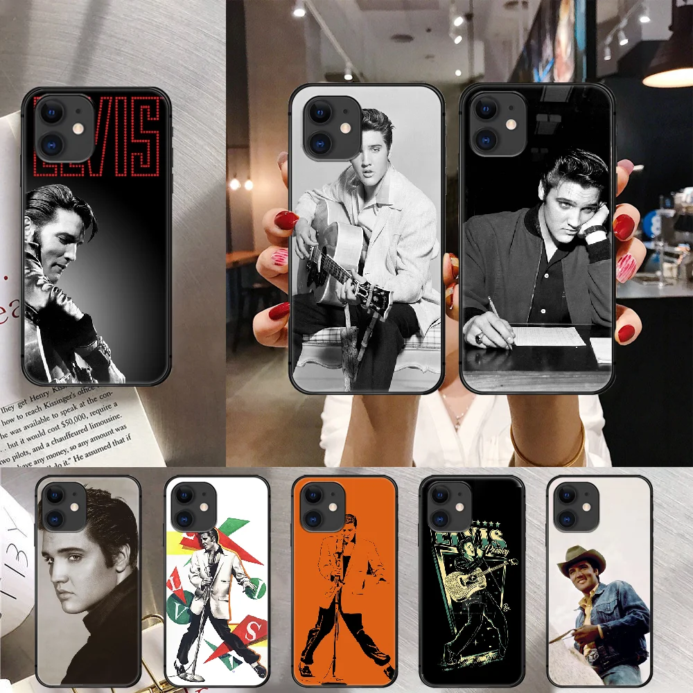 

Elvis Presley Phone Case Cover For Iphone 6 7 8 11 12 5S 6S X Xr XS Se Plus Pro Max Mini 2020 Black Hoesjes Painting