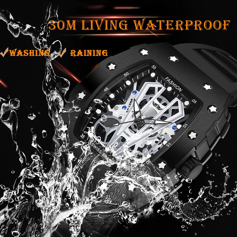 Мужские часы 2019 люксовый бренд Wuartz силиконовый ремешок для часов армейские