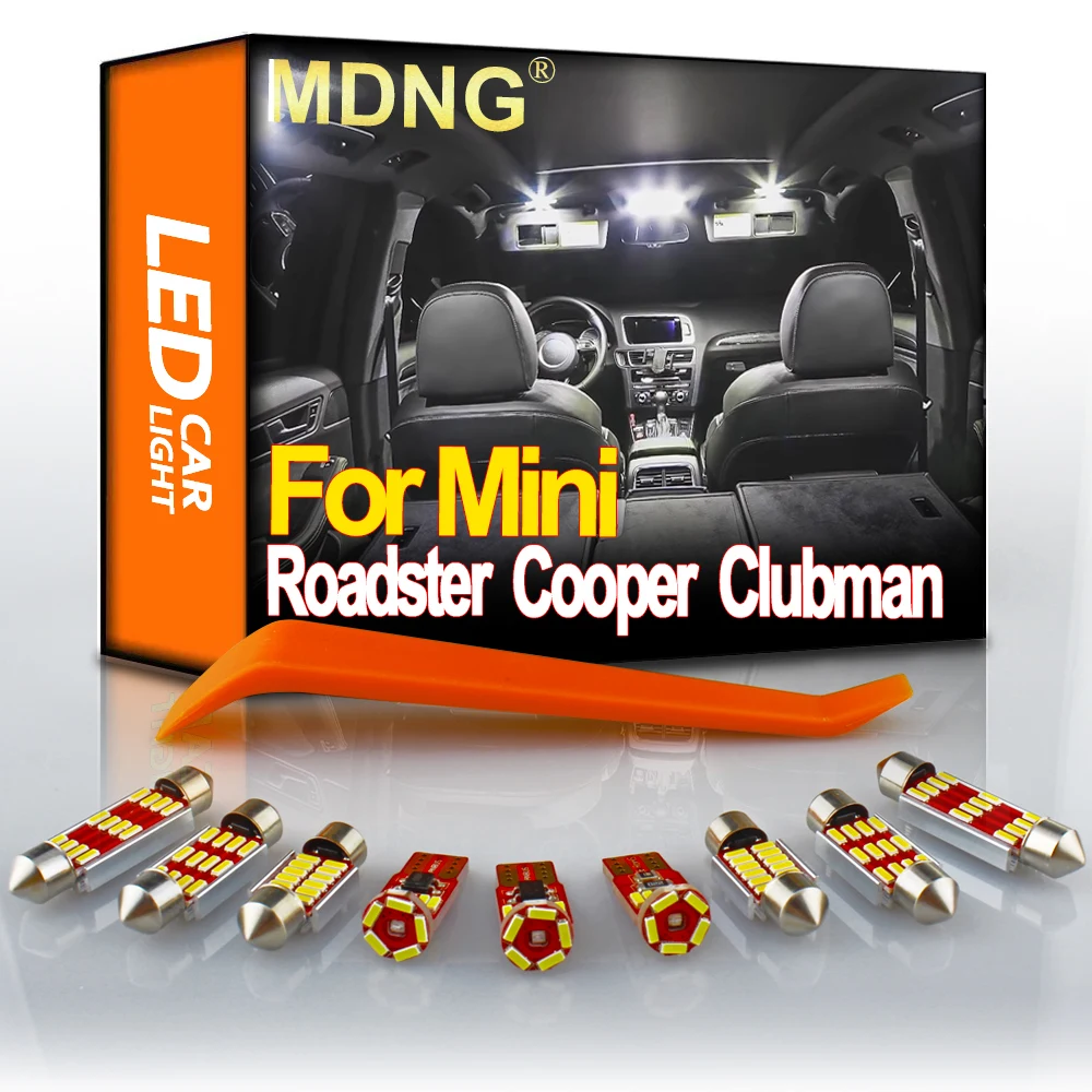 

MDNG Canbus Car LED Interior Light Kit For Mini Roadster R59 F60 R60 Cooper R50 R53 R56 F55 F56 R58 F57 R57 R52 Clubman F54 R55