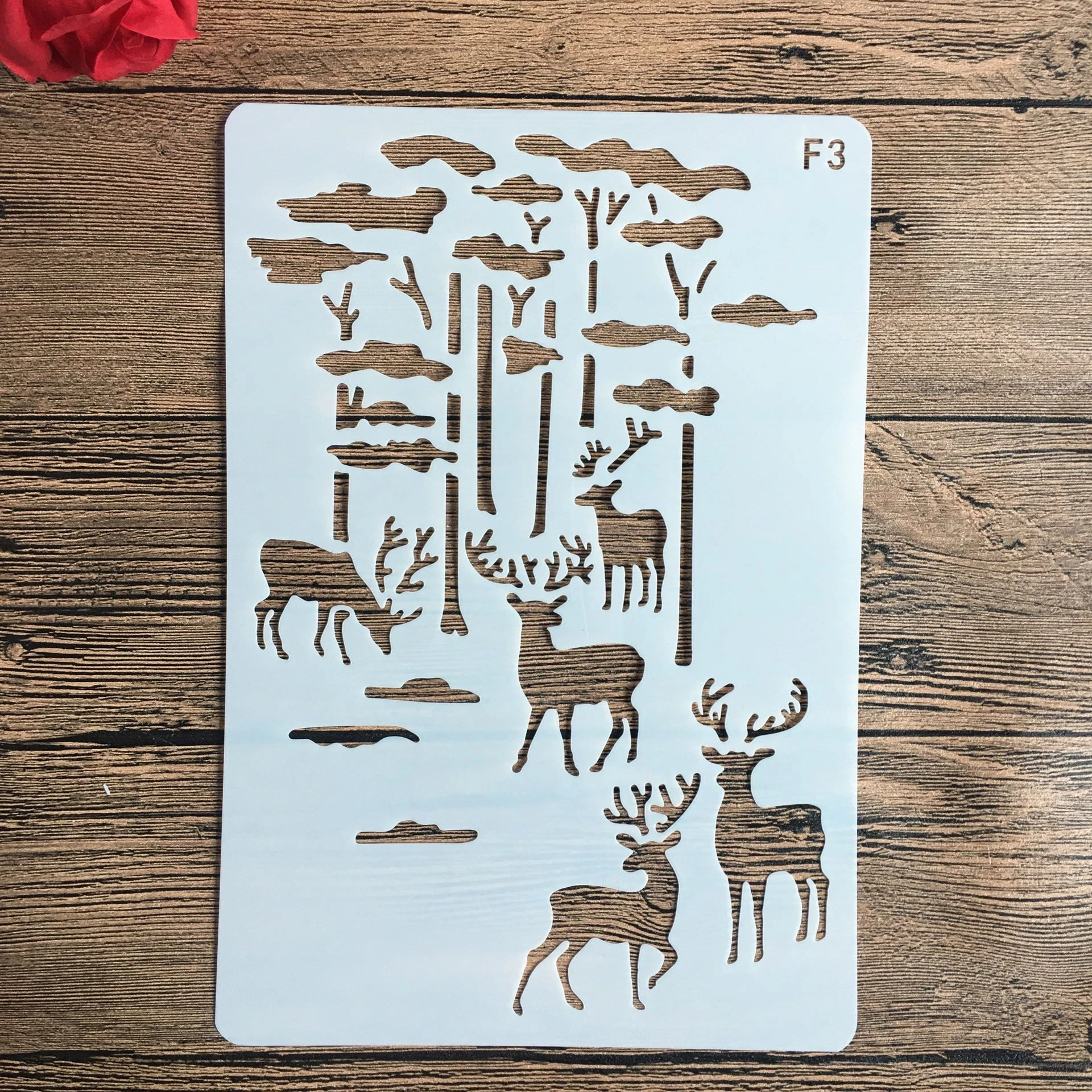 

26*18cm Stencils DIY Craft Layering Stencils For Walls Painting Scrapbooking Stamping Stamp Album Decorative animal stencils