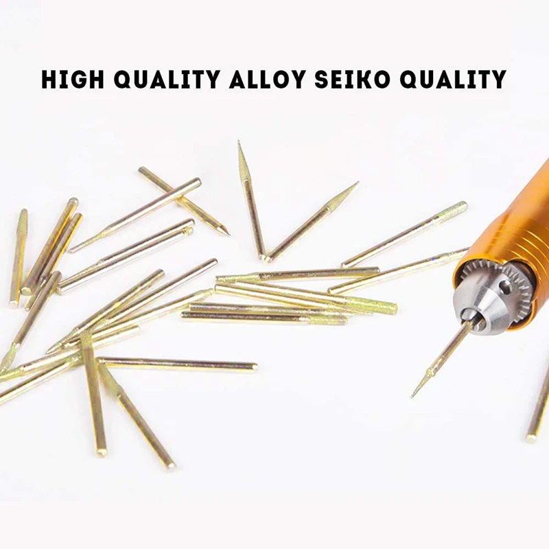 

60Pcs Assorted Diamond Burrs Bits Engrave Craving Polishing for Glass Gemstone Metal for Dremel Rotary Craftsman Tools