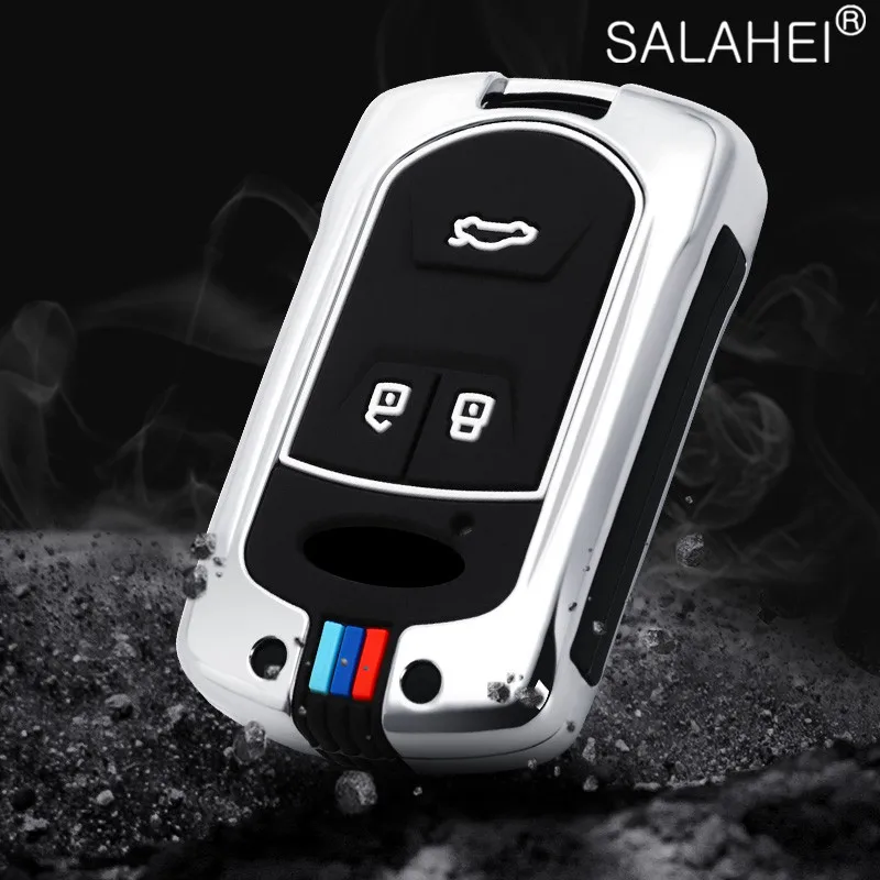 

Цинковый брелок для автомобильных ключей, чехол для Защитные чехлы для сидений, сшитые специально для Chery Tiggo 3 5 ARRIZO 3 7 E3 E5 бонус 3 кнопки смарт...