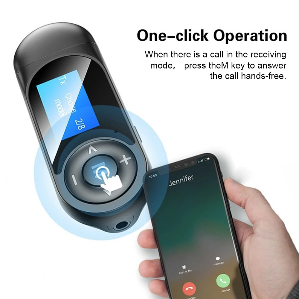 Bluetooth 5.0 HIFI Audio Adapter USB Antenna For Phone Apple IOS Android Wireless Dongle Hands-free Call Voice Transmitter | Электроника