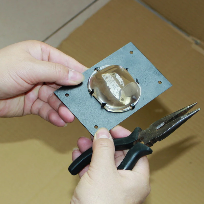 Светодиодный квадратный конденсаторный объектив DIY с подставкой светодиодный