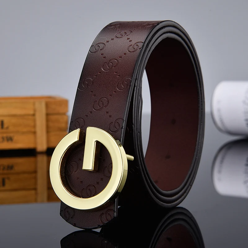 

Belts for Men Luxury Belt G Letter Pin Buckle Genuine Leather High Quality Cowhide Woman Casual Fashion Smooth Width 3.4cm 2021