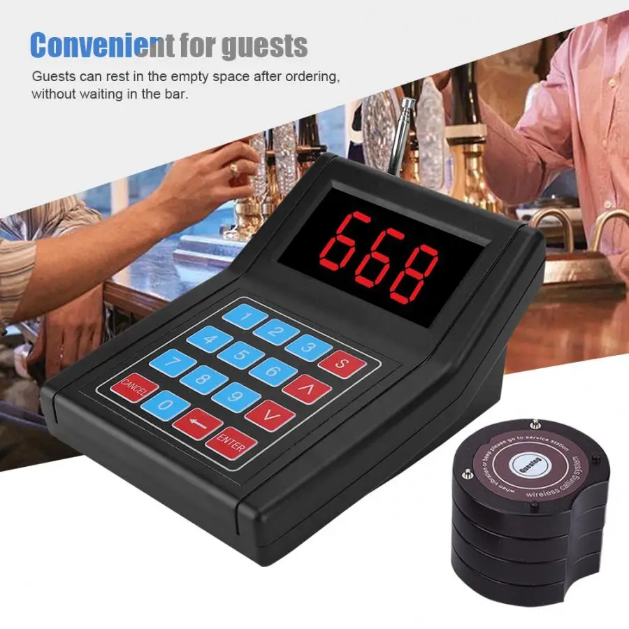 Беспроводной пейджер Ресторан очереди вызова системы гость подкачки antifurto casa senza