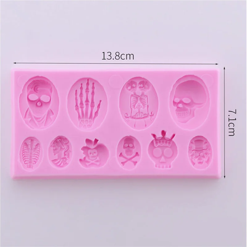 Aomily Хэллоуин Забавный Скелет силиконовые формы шоколада украшения торта