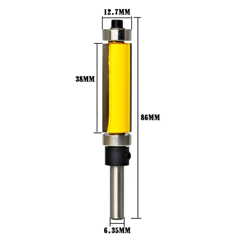 Double Bearing Trimming Cutter Edge Straight Electric Wood Milling Machine Gong Trim Router Bit | Инструменты