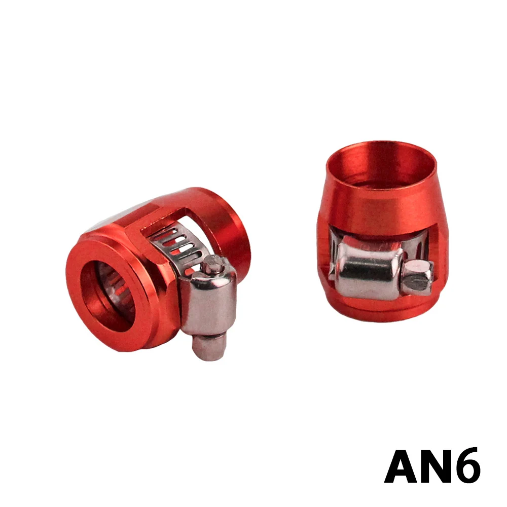 1 лот = 2 шт. AN6 AN8 AN10 AN12 AN4 Конец хомута для шланга Зажим для топливной трубки Масляная водопроводная трубка Фитинги для шланга Хомут для шланга Крепежный зажим